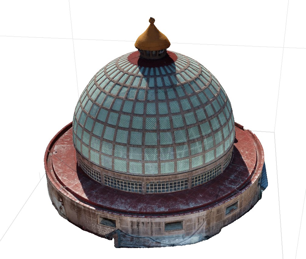Modelo 3D fotogramétrico de cúpula arquitectónica